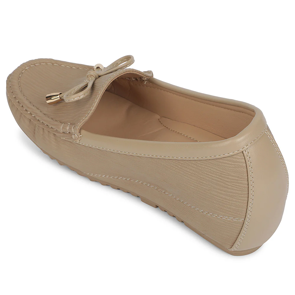 Healers Beige Casual Flat Ballerina for Women ZQ-FDBL-18 by Liberty - Image 5
