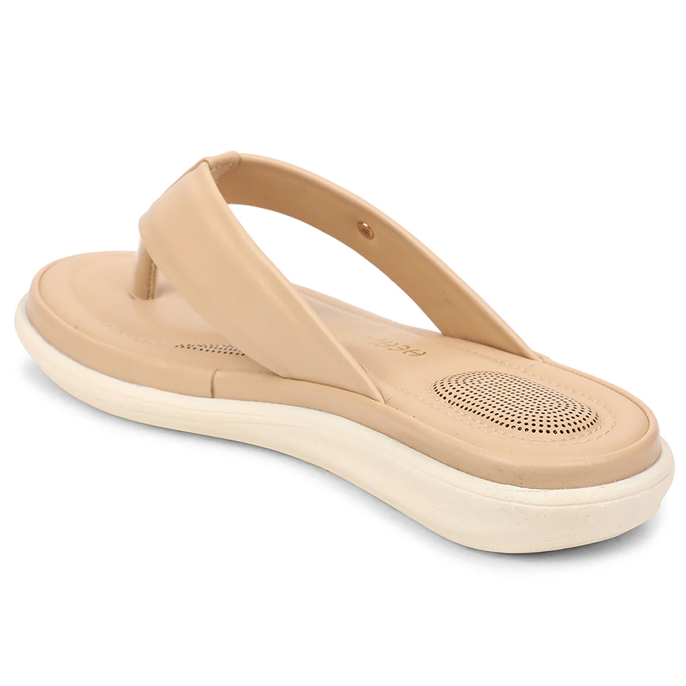 Healers Beige Casual Slipper For Women SSAL-3 By Liberty - Image 3