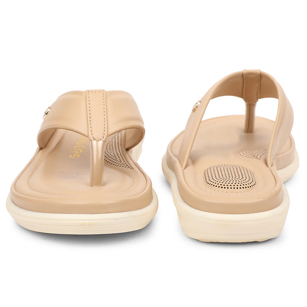 Healers Beige Casual Slipper For Women SSAL-3 By Liberty - Image 4