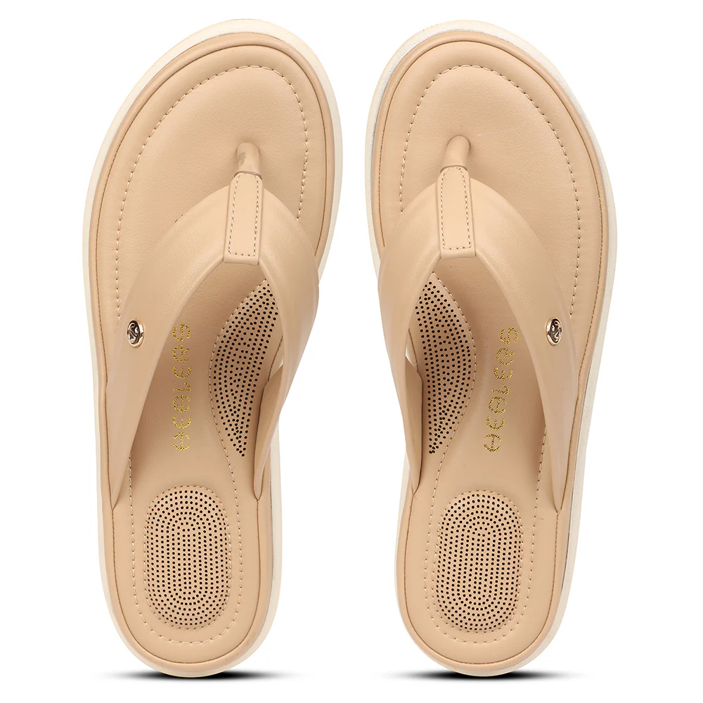 Healers Beige Casual Slipper For Women SSAL-3 By Liberty - Image 5