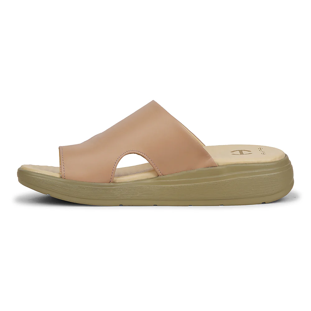 Healers Beige Casual Toe Ring Slipper For Women ZUBIE-3E By Liberty - Image 3