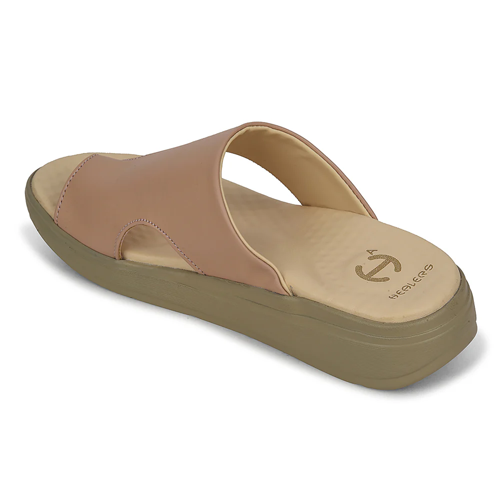 Healers Beige Casual Toe Ring Slipper For Women ZUBIE-3E By Liberty - Image 6