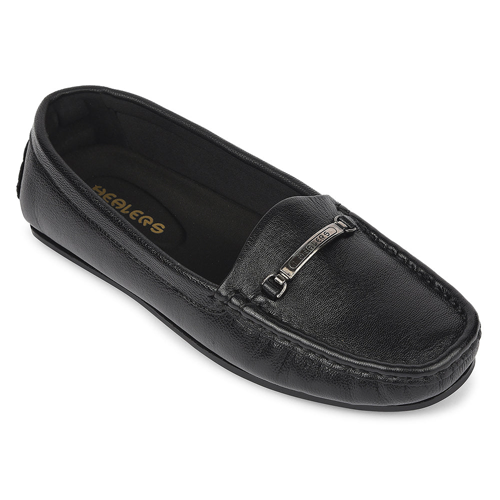 Healers Black Casual Ballerina For Women JJL-26 By Liberty