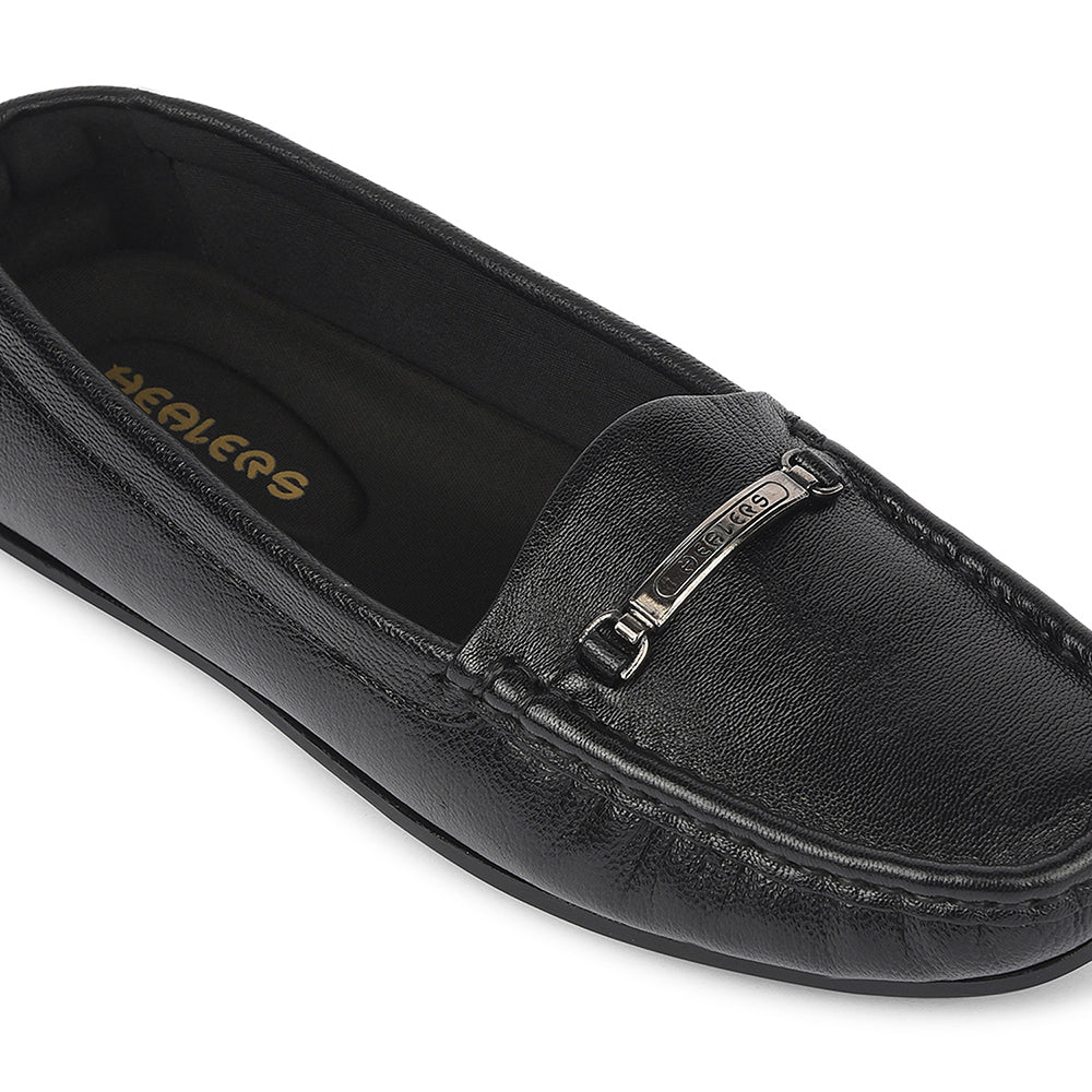 Healers Black Casual Ballerina For Women JJL-26 By Liberty - Image 4