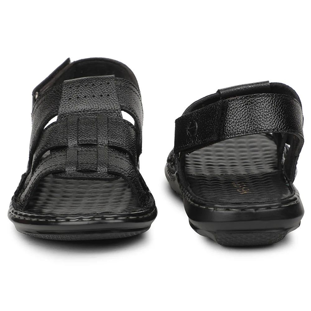 Healers Black Casual Flat Sandal For Men DSL-5 By Liberty - Image 6