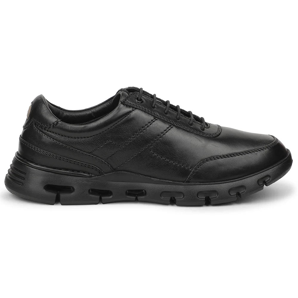 Healers Black Casual Formal Derby Shoes For Men ASF-1 By Liberty - Image 2