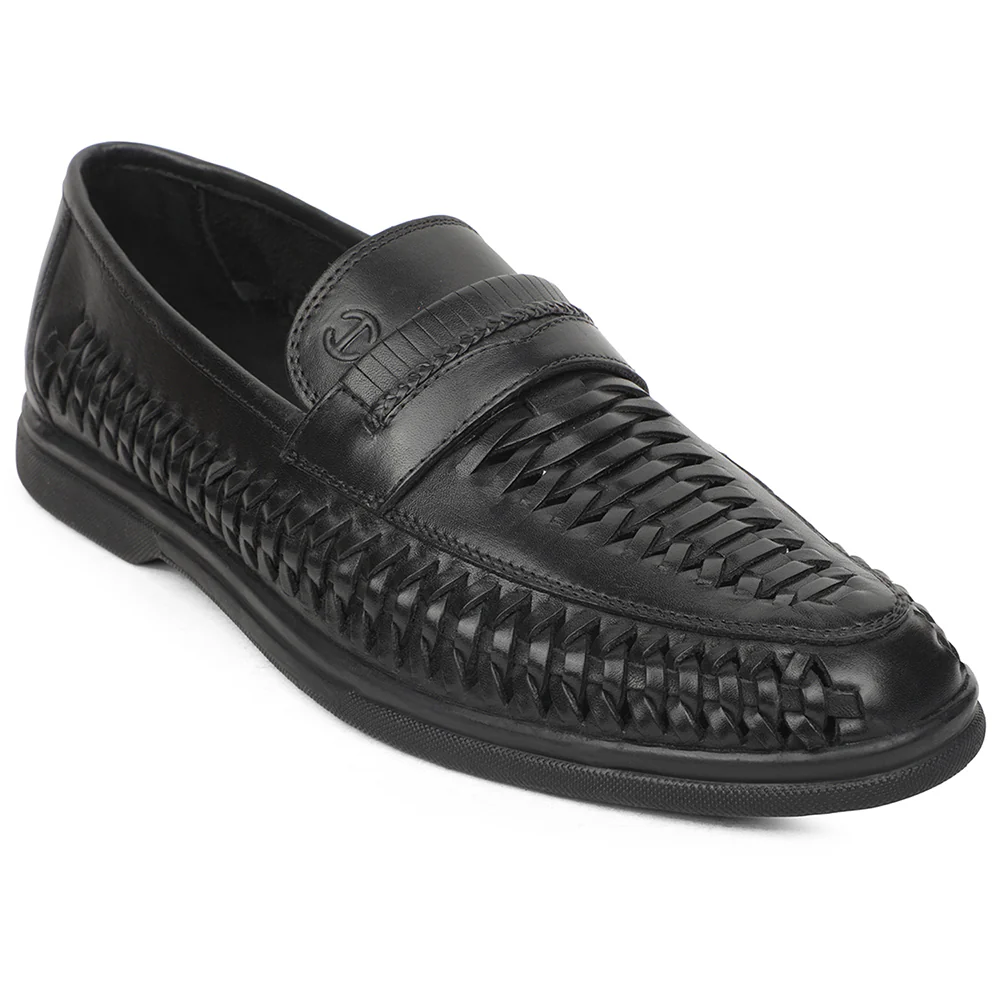 Healers Black Casual Loafers For Men ASF-5 By Liberty