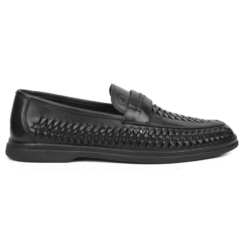 Healers Black Casual Loafers For Men ASF-5 By Liberty - Image 2