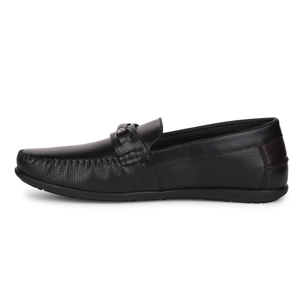 Healers Black Casual Loafers For Men OSL-31 By Liberty - Image 2