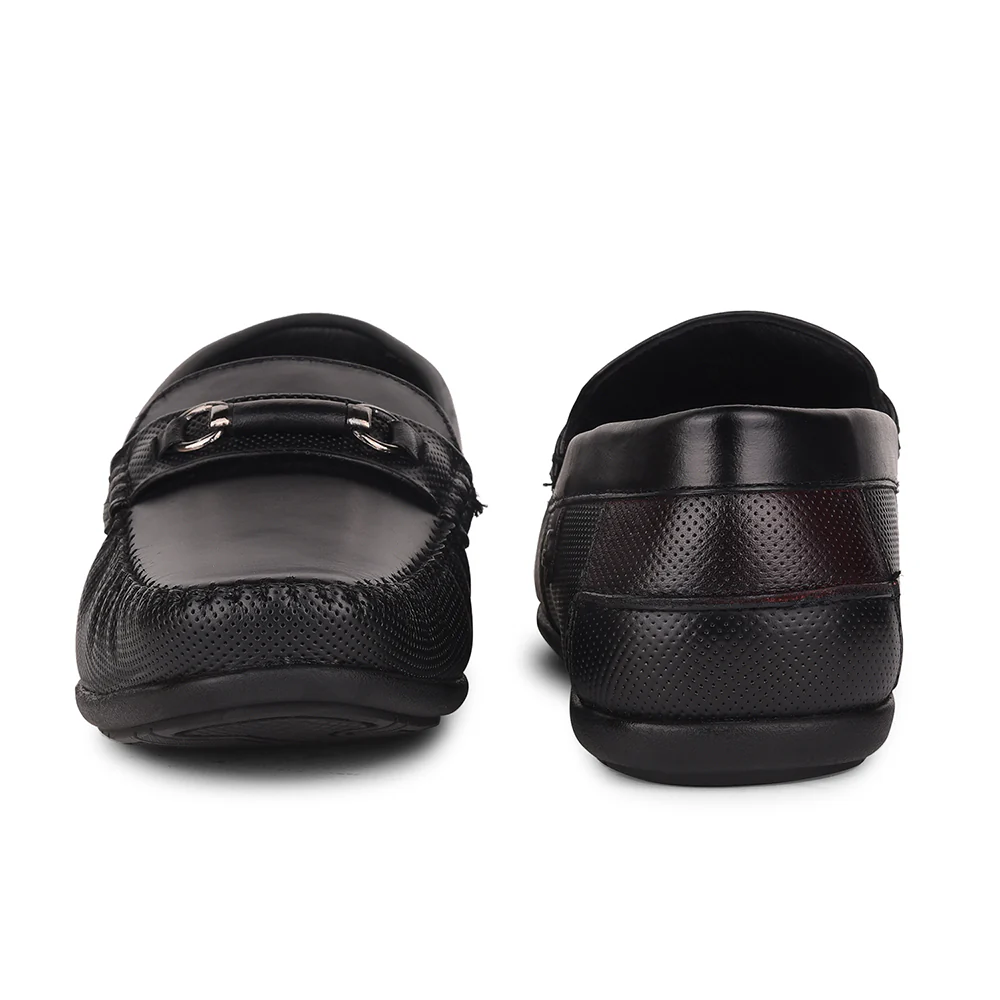 Healers Black Casual Loafers For Men OSL-31 By Liberty - Image 6