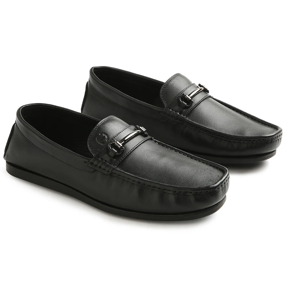 Healers Black Casual Loafers For Men S201-01 By Liberty - Image 5