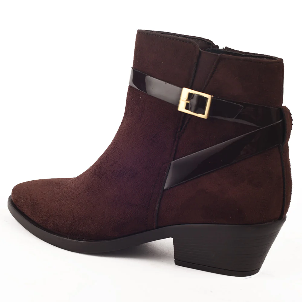 Healers Brown Casual Non Lacing Chelsea Boots For Women SOL-10 By Liberty - Image 3