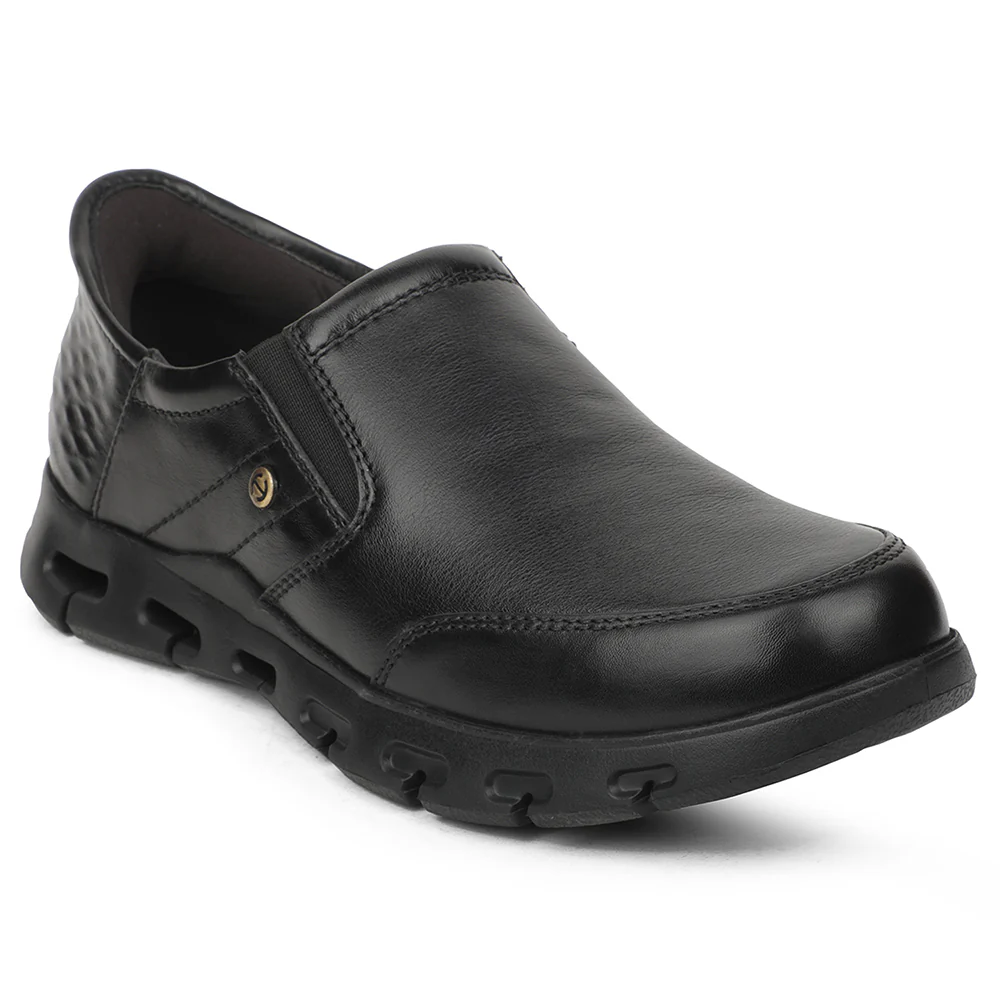 Healers Black Casual Non Lacing Shoes For Men ASF-2 By Liberty