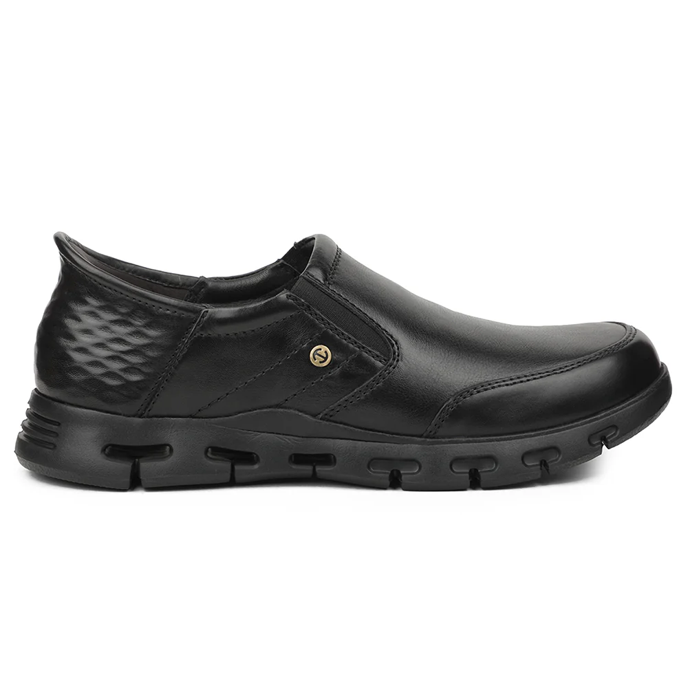 Healers Black Casual Non Lacing Shoes For Men ASF-2 By Liberty - Image 2