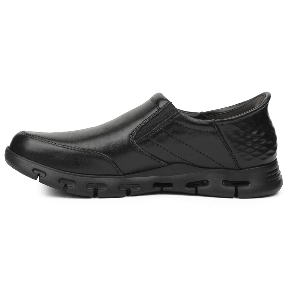 Healers Black Casual Non Lacing Shoes For Men ASF-2 By Liberty - Image 3