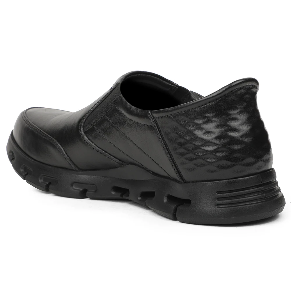Healers Black Casual Non Lacing Shoes For Men ASF-2 By Liberty - Image 5