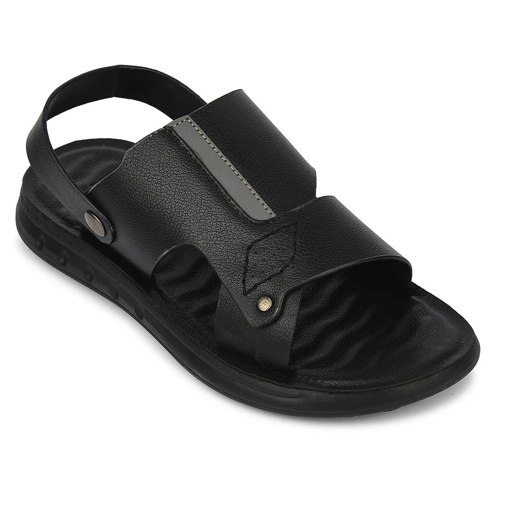 Healers Black Casual Sandal For Men GHD-81 By Liberty