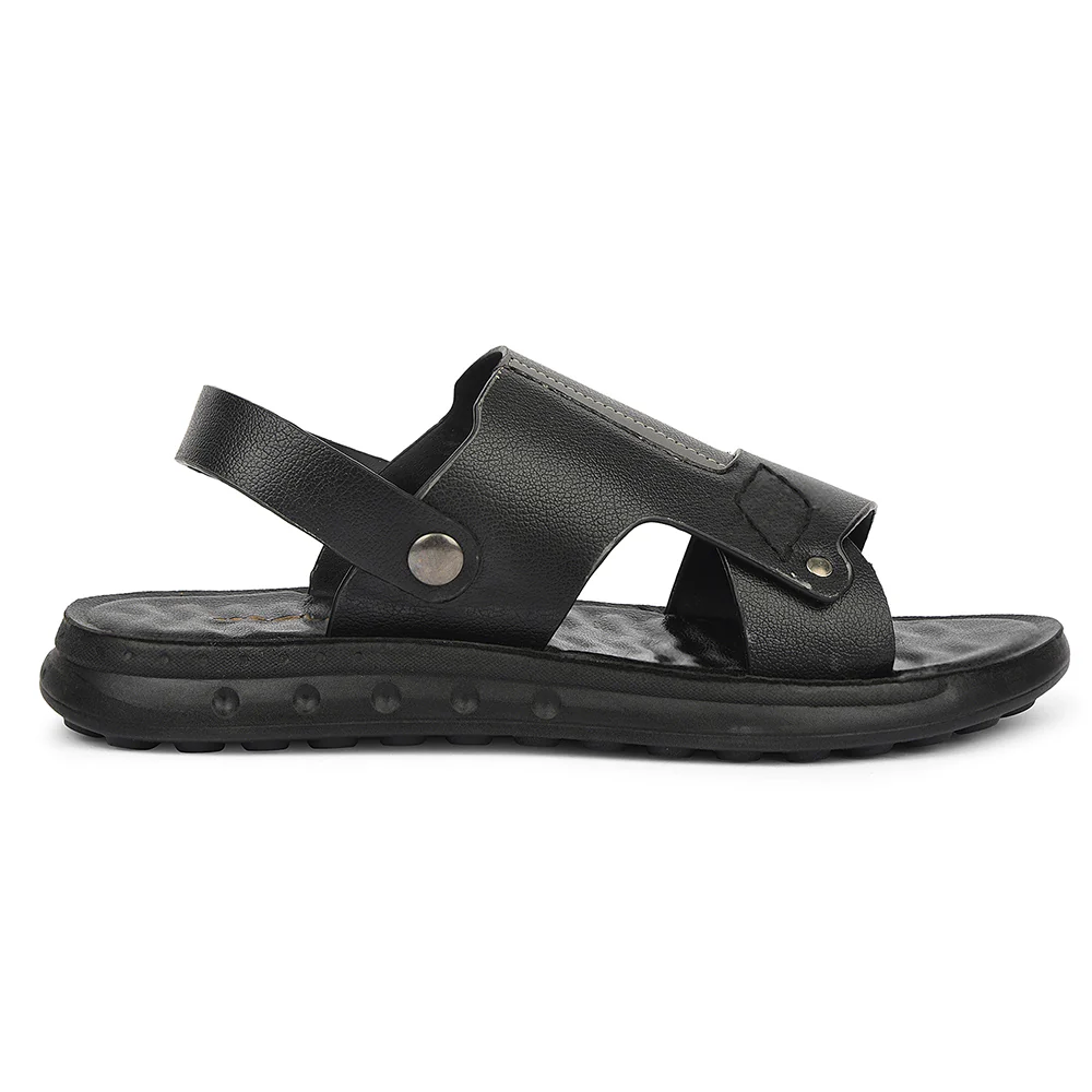 Healers Black Casual Sandal For Men GHD-81 By Liberty - Image 2