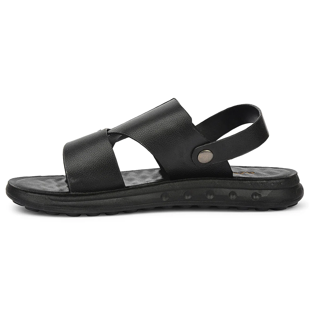 Healers Black Casual Sandal For Men GHD-81 By Liberty - Image 3