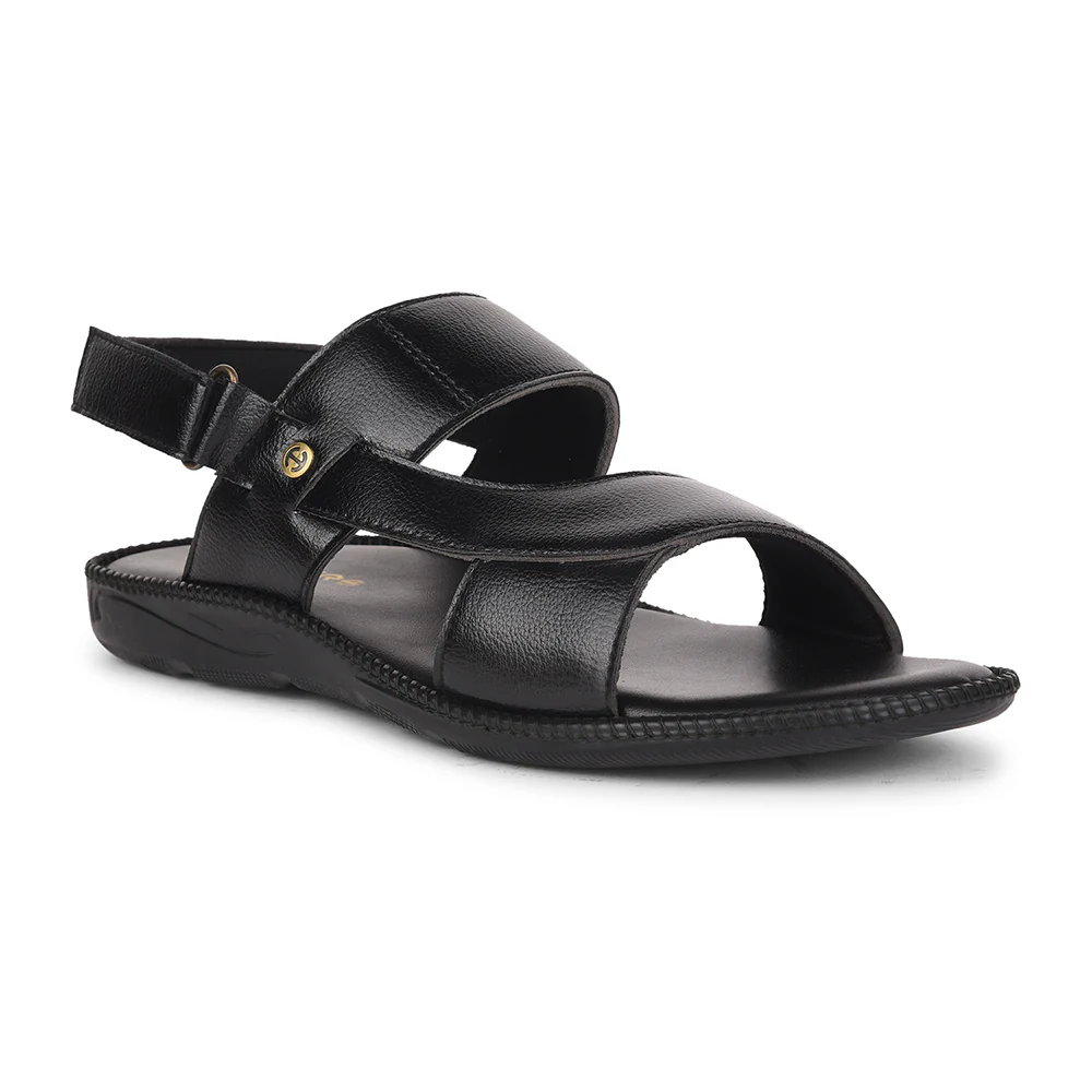 Healers Black Casual Sandal For Men VCL-103 By Liberty
