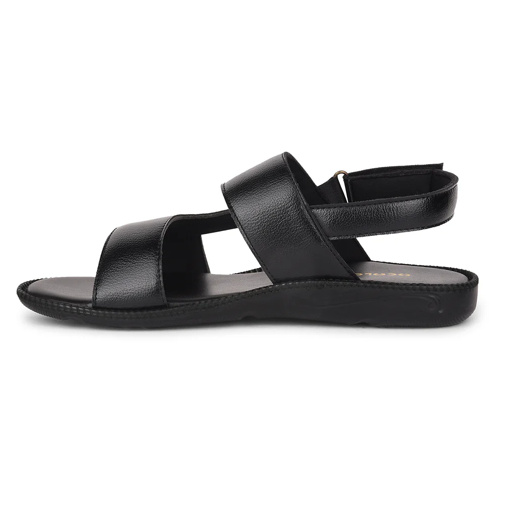 Healers Black Casual Sandal For Men VCL-103 By Liberty - Image 3