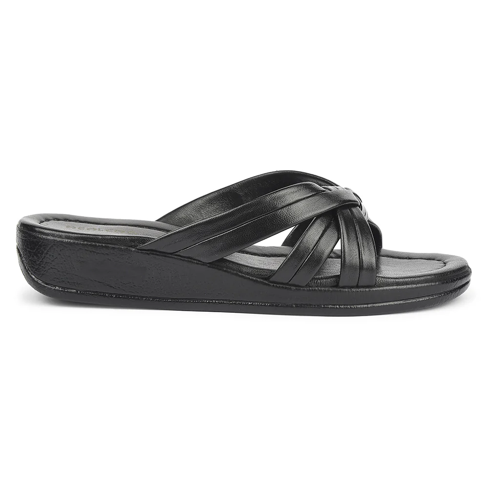 Healers Black Casual Sandal For Women SAFALI By Liberty - Image 2