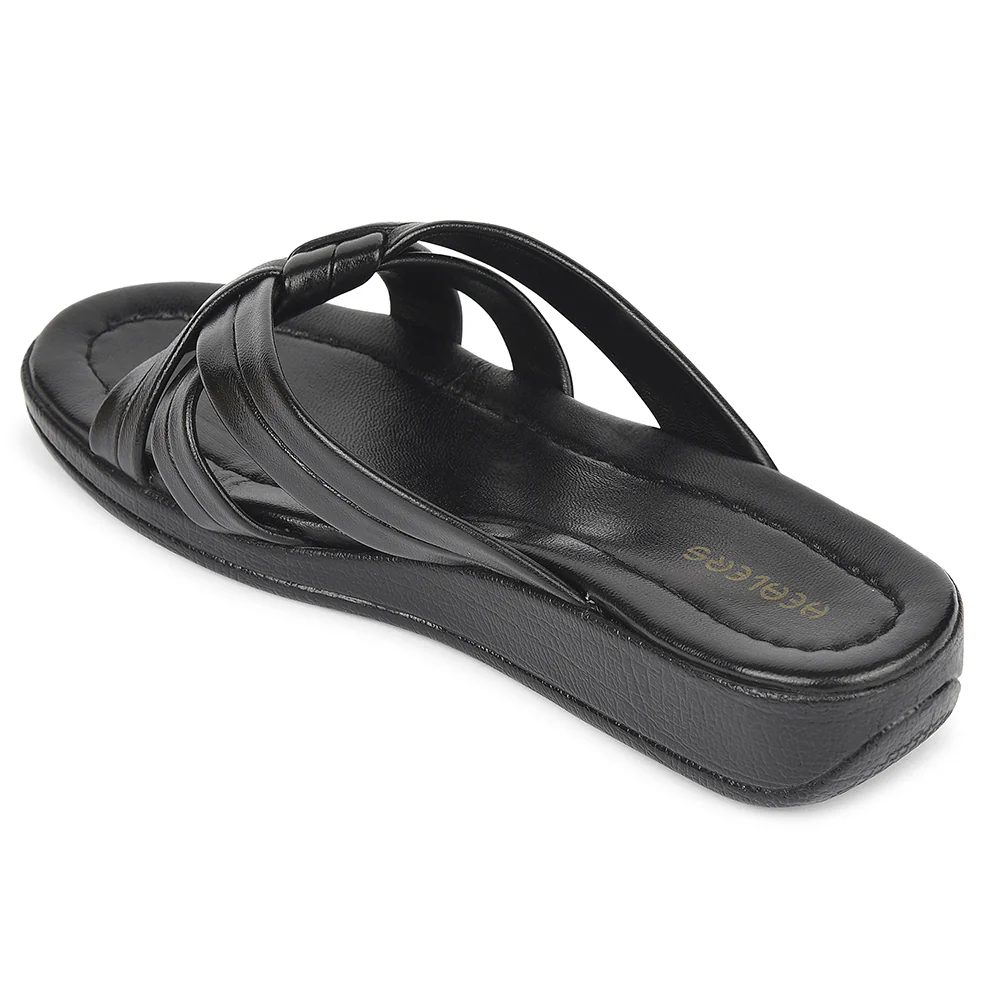 Healers Black Casual Sandal For Women SAFALI By Liberty - Image 5