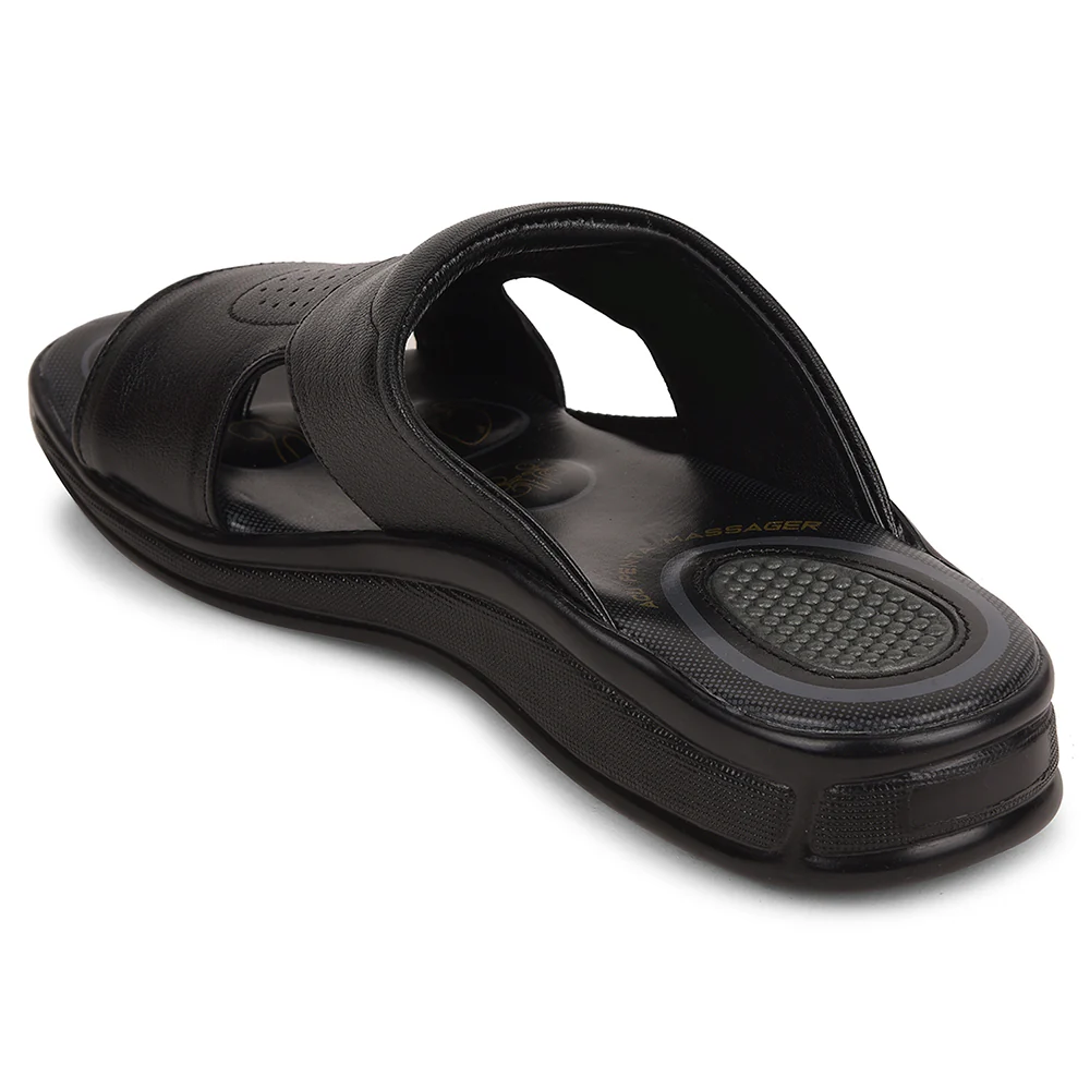 Healers Black Casual Slipper For Men 2050-616 By Liberty - Image 4