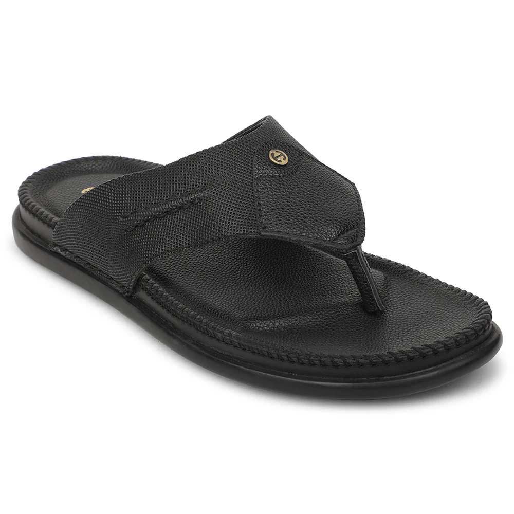 Healers Black Casual Slipper For Men AOL-8 By Liberty