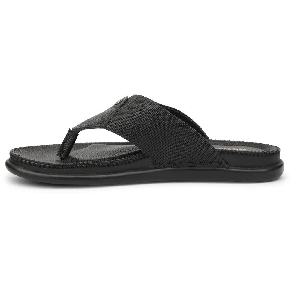 Healers Black Casual Slipper For Men AOL-8 By Liberty - Image 3