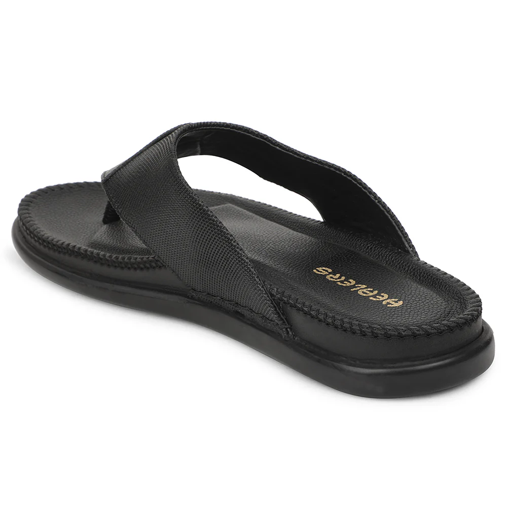 Healers Black Casual Slipper For Men AOL-8 By Liberty - Image 5