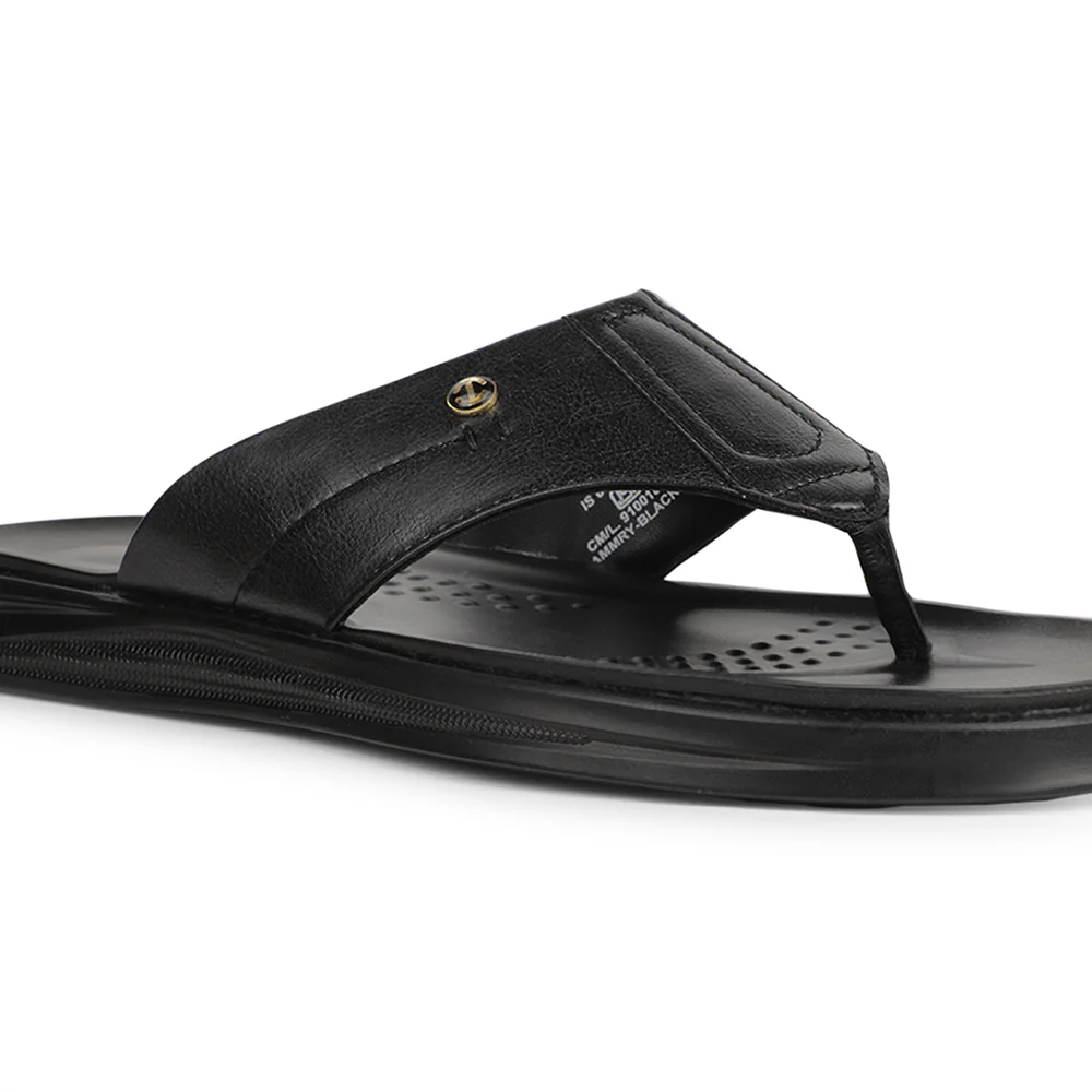 Healers Black Casual Slipper For Men CAMMRY By Liberty - Image 4
