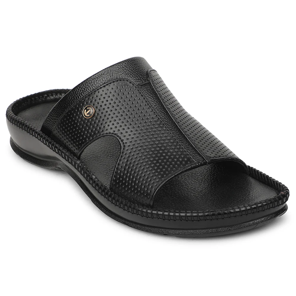 Healers Black Casual Slipper For Men CSS-24 By Liberty