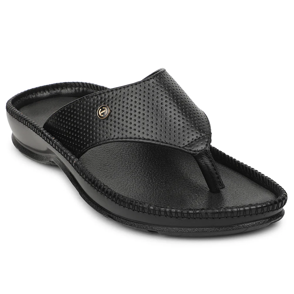 Healers Black Casual Slipper For Men CSS-25 By Liberty