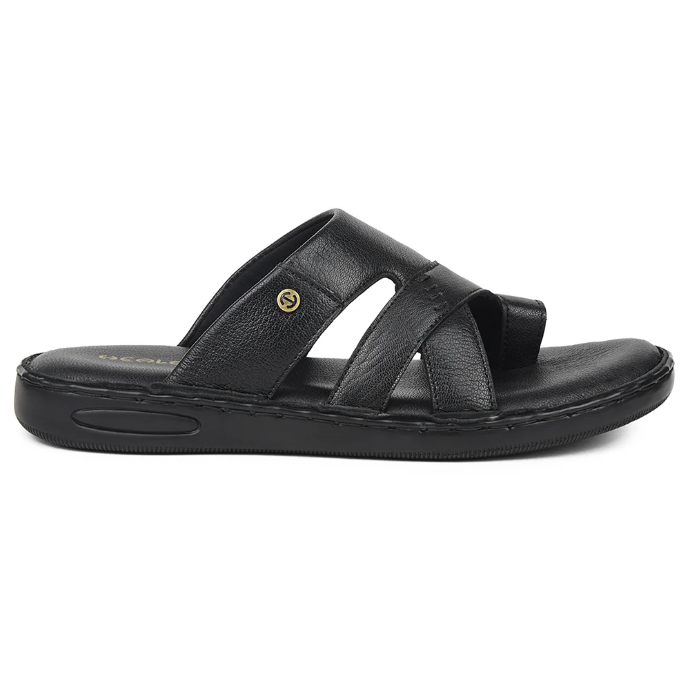 Healers Black Casual Slipper For Mens AOL-10 By Liberty - Image 3