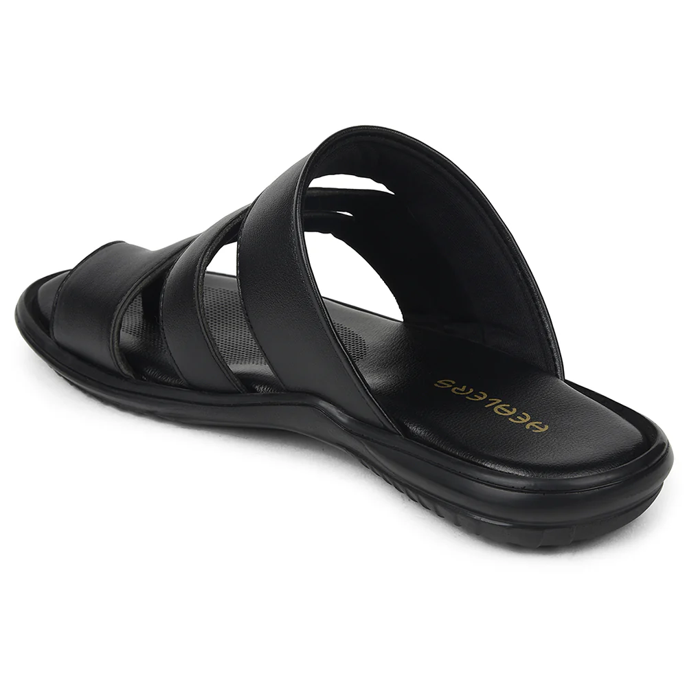 Healers Black Casual Slipper For Mens AOL-12 By Liberty - Image 4