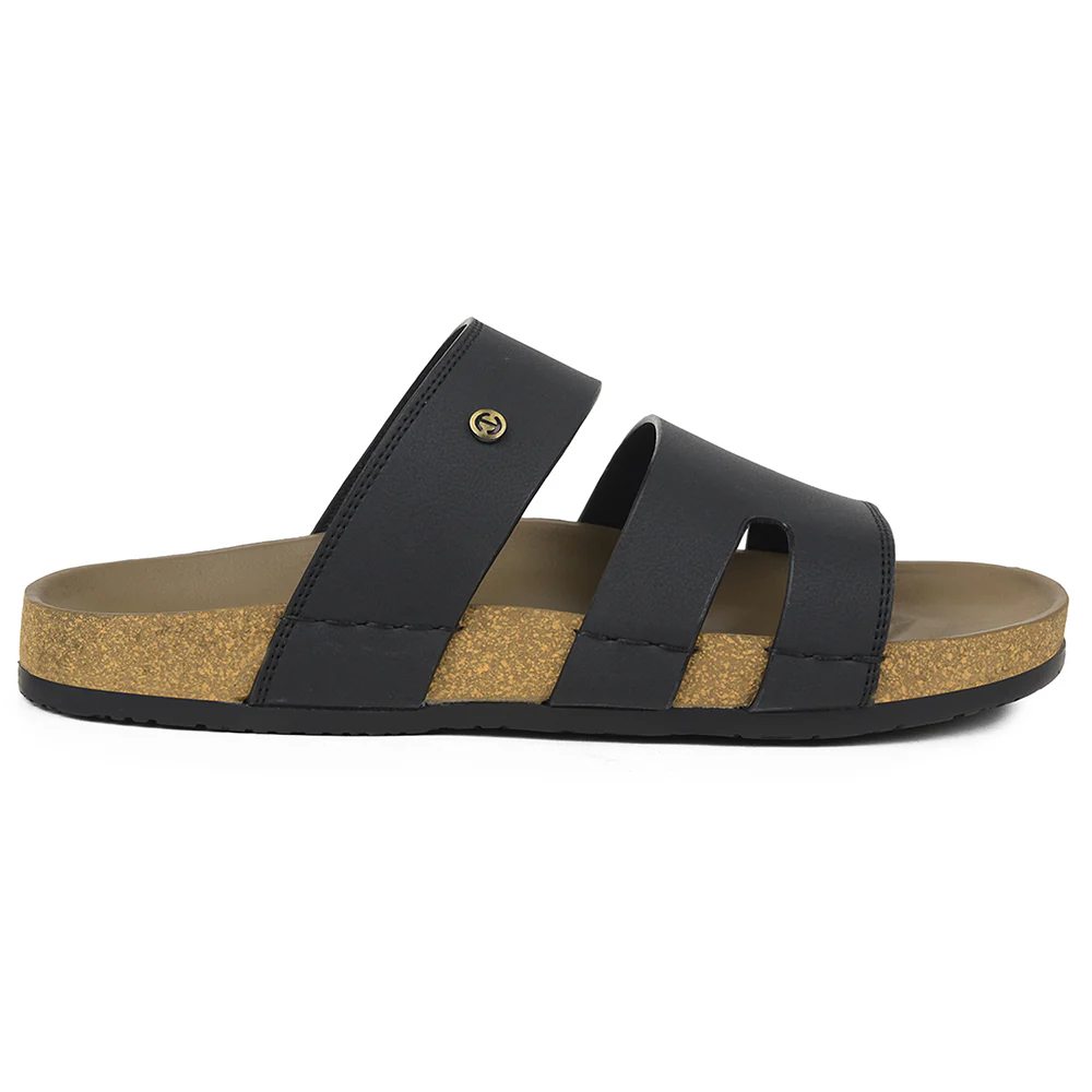 Healers Black Casual Slipper For Mens AOL-5 By Liberty - Image 2