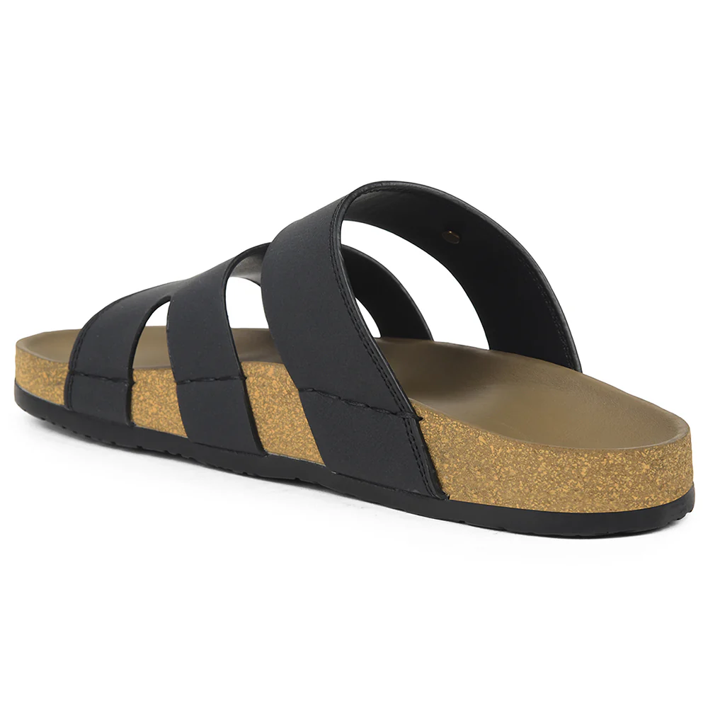 Healers Black Casual Slipper For Mens AOL-5 By Liberty - Image 6