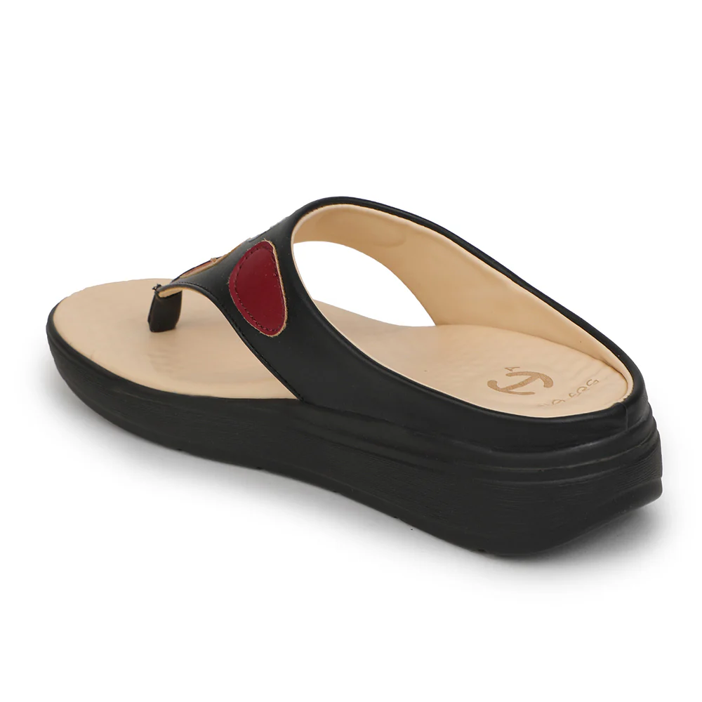 Healers Black Casual Slipper For Women ZUBIE-2E By Liberty - Image 6