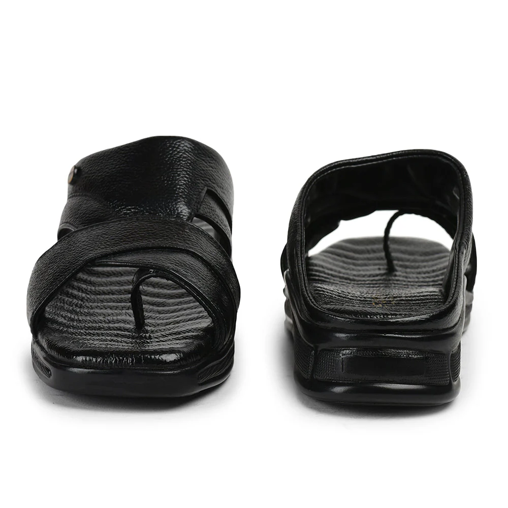 Healers Black Casual Slippers For Men 2050-802 By Liberty - Image 5