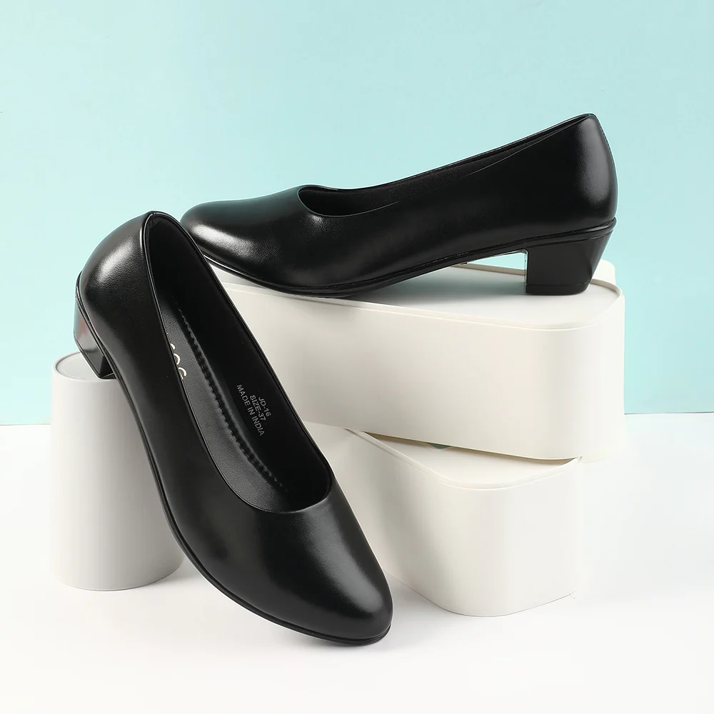 Healers Black Formal Ballerina Shoes For Women JD-16 By Liberty - Image 4