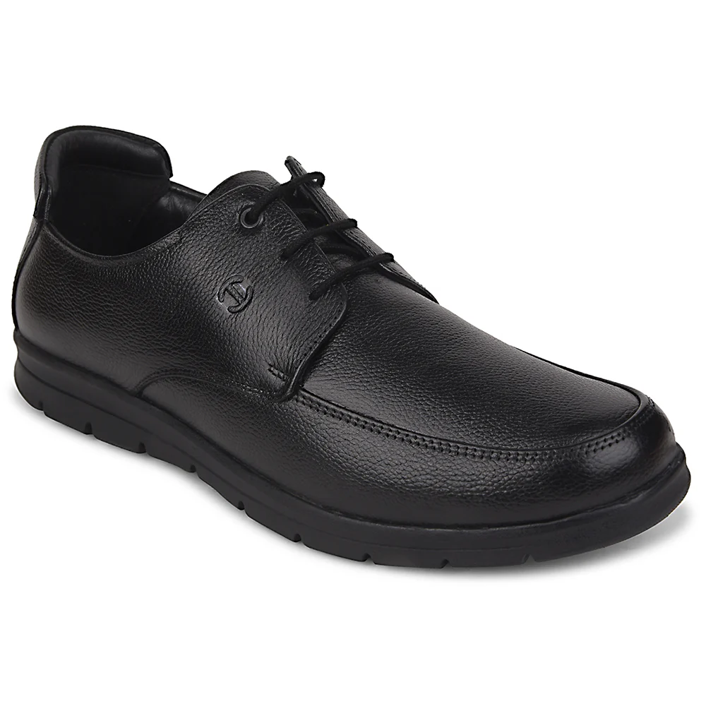 Healers Black Formal Lacing Derby Shoes For Men J757-15 By Liberty