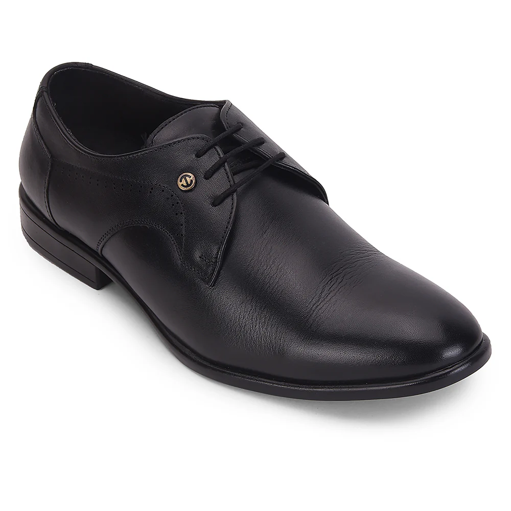 Healers Black Formal Lacing Derby Shoes For Men SCL-12 By Liberty