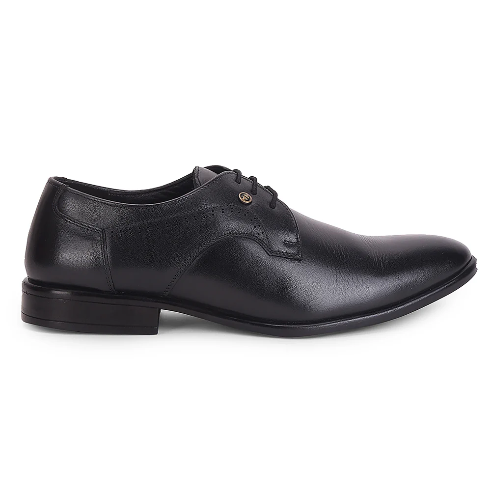 Healers Black Formal Lacing Derby Shoes For Men SCL-12 By Liberty - Image 2
