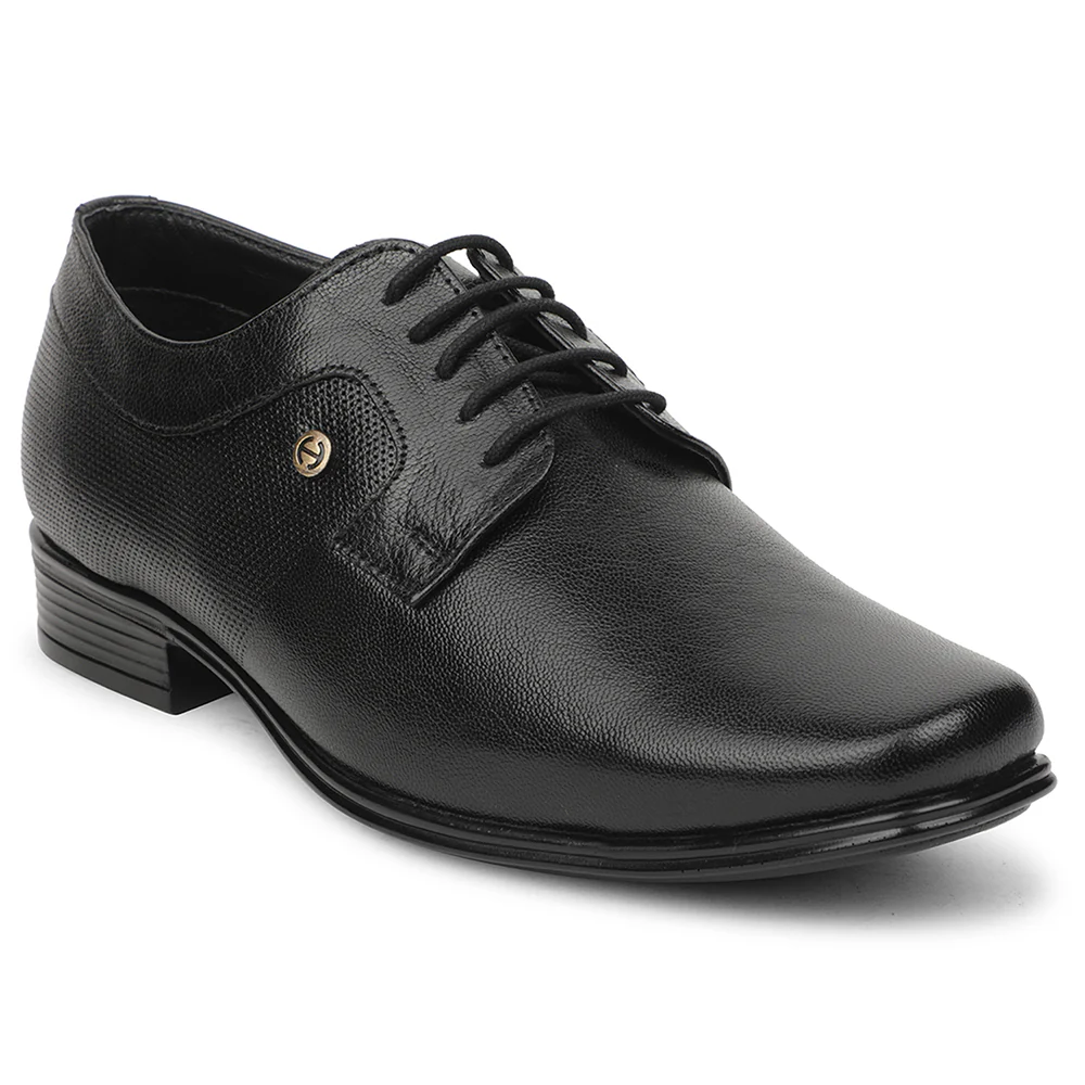 Healers Black Formal Lacing Derby Shoes For Men UDL-15 By Liberty