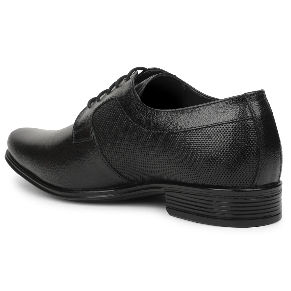 Healers Black Formal Lacing Derby Shoes For Men UDL-15 By Liberty - Image 5
