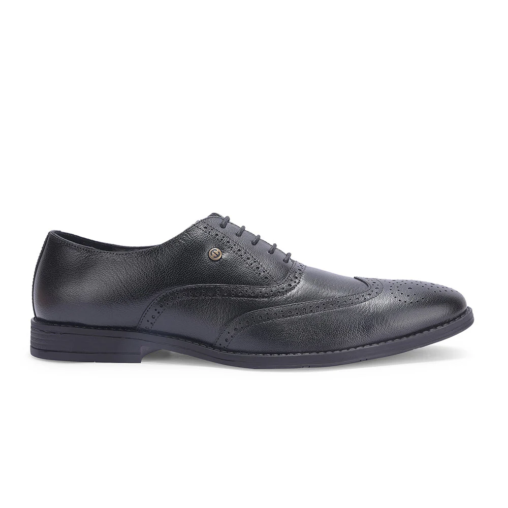 Healers Black Formal Lacing Oxford Shoes For Men SAGAR-15 By Liberty - Image 2