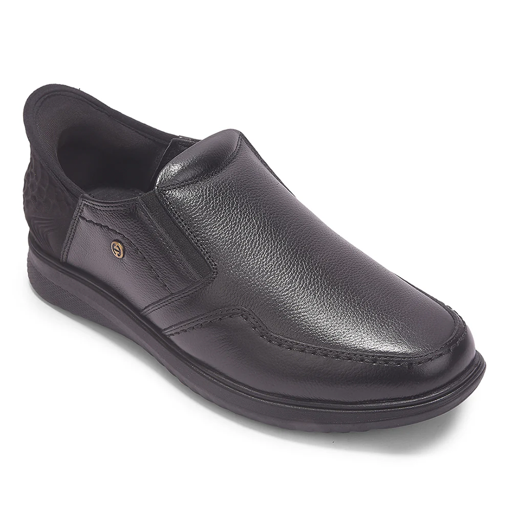 Healers Black Formal Mocassin Shoes For Men UVI-25 By Liberty
