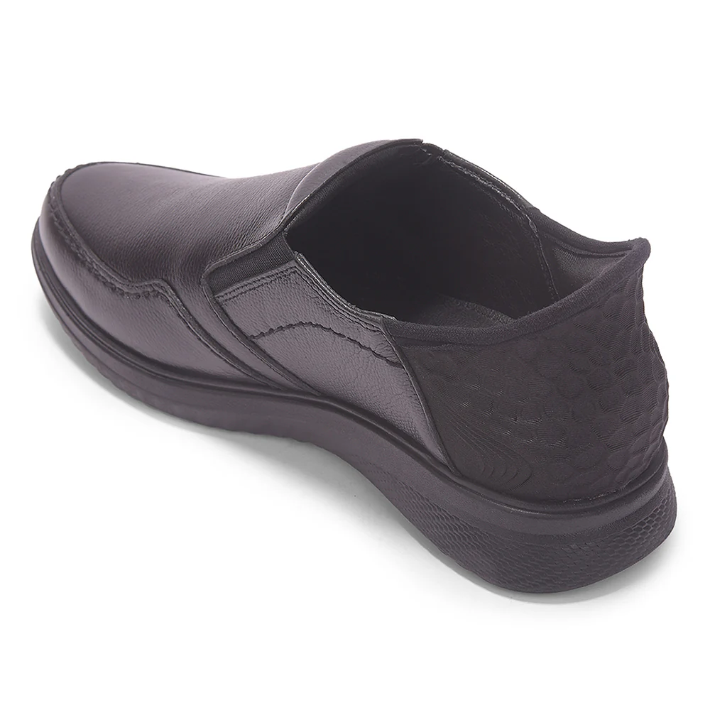 Healers Black Formal Mocassin Shoes For Men UVI-25 By Liberty - Image 4