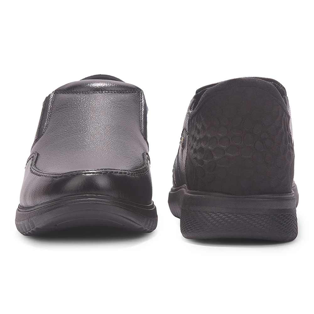 Healers Black Formal Mocassin Shoes For Men UVI-25 By Liberty - Image 6